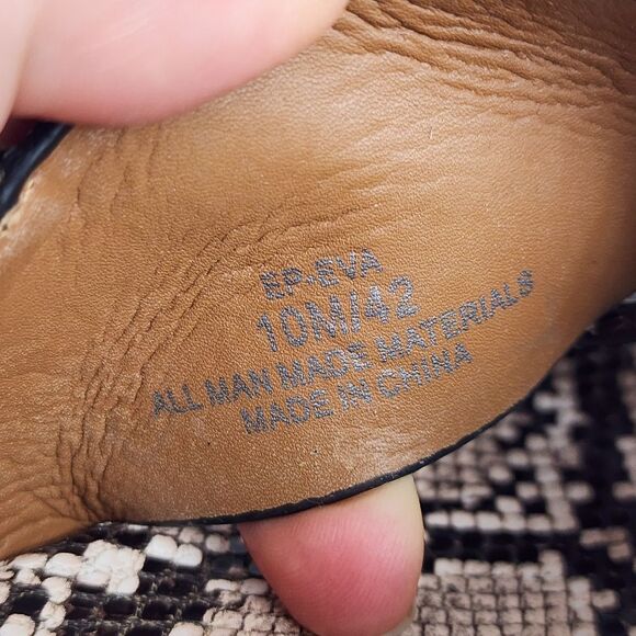 Enzo Angiolini Eva Snakeskin Wedge Sandals Size 10 - Picture 9 of 10